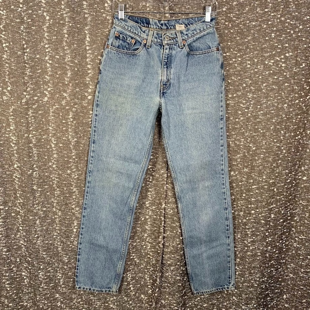 Vintage 90s Levi's 512 Denim Jeans Slim Fit Straight Leg Junior's 7